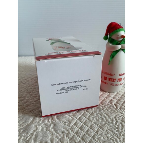 Hallmark Merry Wishes Snowman Ornament 2014 with box - Picture 13 of 14